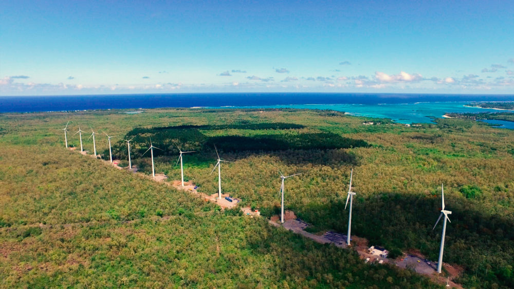 Picture of Qair's 2016 Mauritius wind Power plant Eole Plaine Des Roches