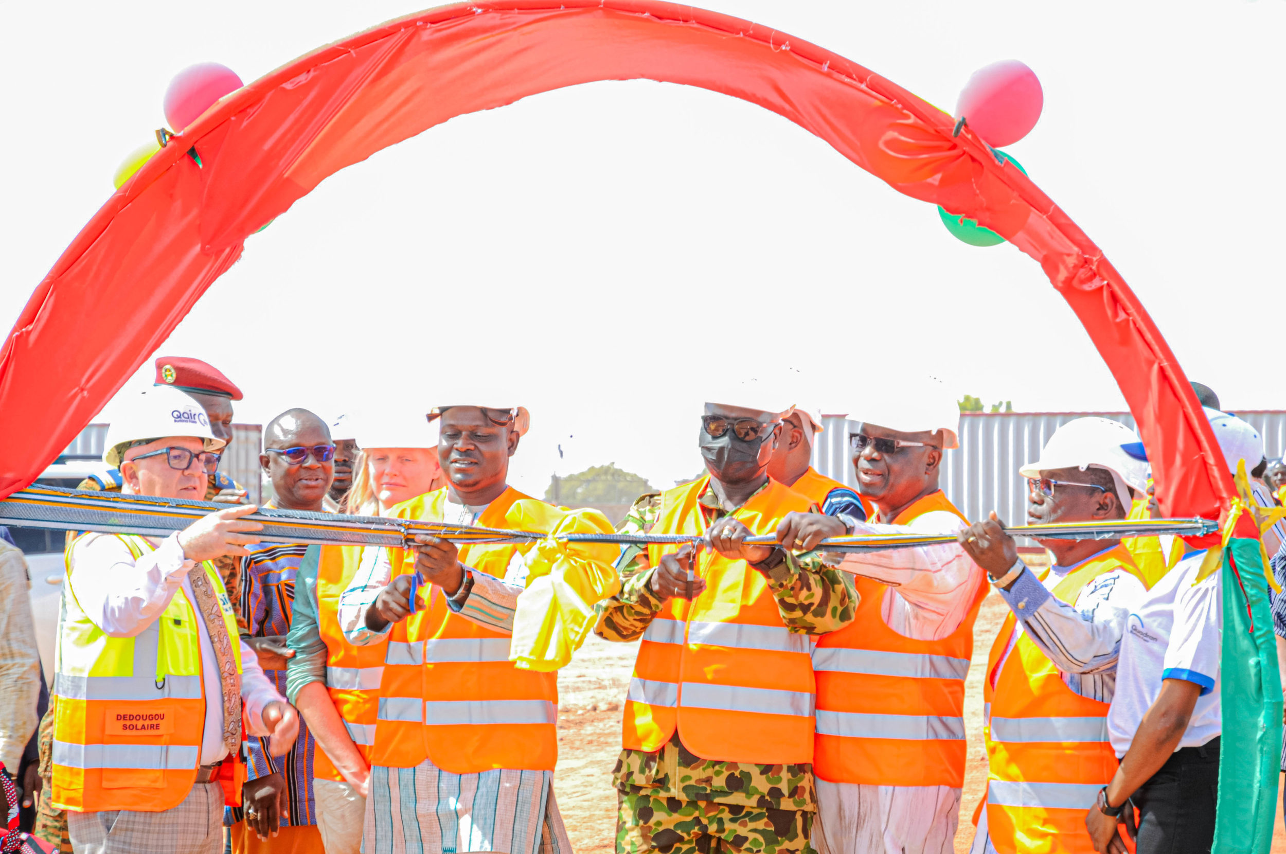 Photo of the inauguration of Qair's Zano solar power plant in Burkina Faso